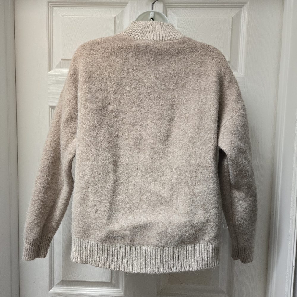 Lululemon Alpaca Wool-Blend V-Neck Sweater Heathered White Opal - Picture 4 of 11
